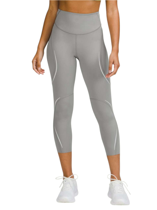 lululemon athletica Pants - Lululemon Base Pace High-Rise Reflective Tight Legging Size 6 Gull Grey